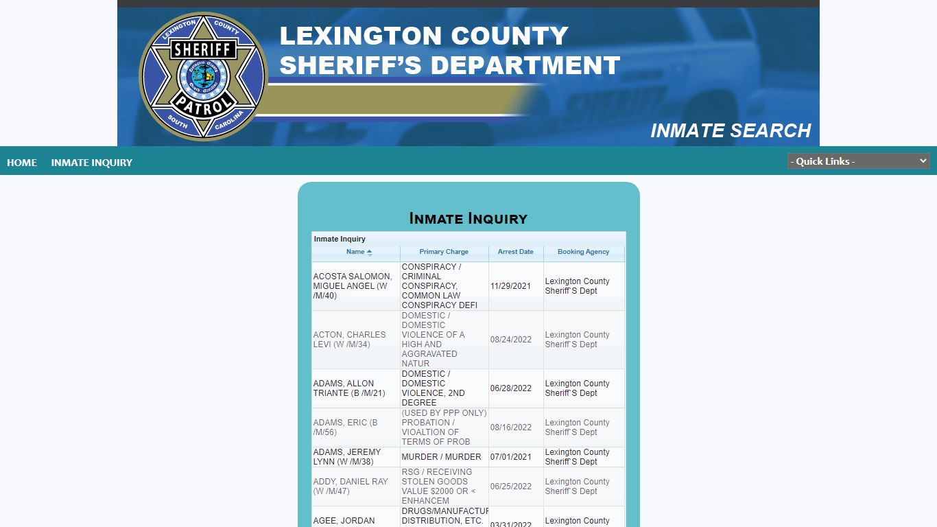 Lexington County Sheriff Office P2C